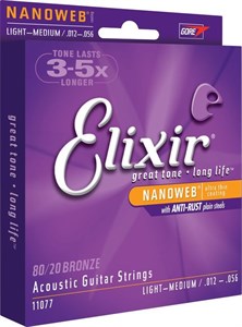 Струны Elixir 12-56 Nanoweb Light Medium