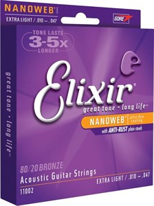 Elixir 10-47 Nanoweb Extra Light для акустической гитары