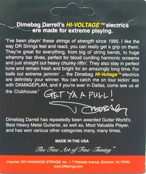 Струны 10-46 DR DBG-10 Dimebag Darrell Hi-Voltage - фото 6756