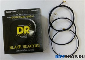 Струны DR Black Beauties BKA-11 light 11-50, phosphor bronze - фото 6979