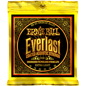 ERNIE BALL 2560 Everlast Coated 80/20 Bronze extra light 10-50